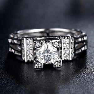 💎2022 NEW Fashion Moissanite Diamond 925 Real Silver Engagement Wedding …